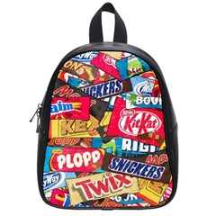 Pop Art Food Cute Patterns School Bag (small) by Sarkoni