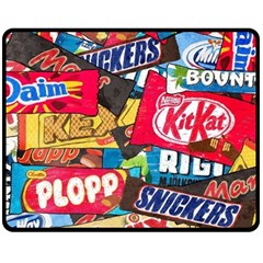 Pop Art Food Cute Patterns Two Sides Fleece Blanket (medium) by Sarkoni