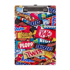 Pop Art Food Cute Patterns A5 Acrylic Clipboard by Sarkoni