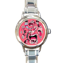 Big Mouth Worm Round Italian Charm Watch by Dutashop