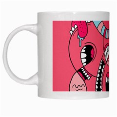 Big Mouth Worm White Mug by Dutashop