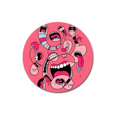 Big Mouth Worm Magnet 3  (round) by Dutashop