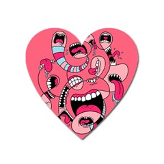 Big Mouth Worm Heart Magnet by Dutashop