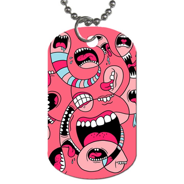 Big Mouth Worm Dog Tag (One Side)