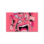 Big Mouth Worm Sticker Rectangular (100 pack) Front