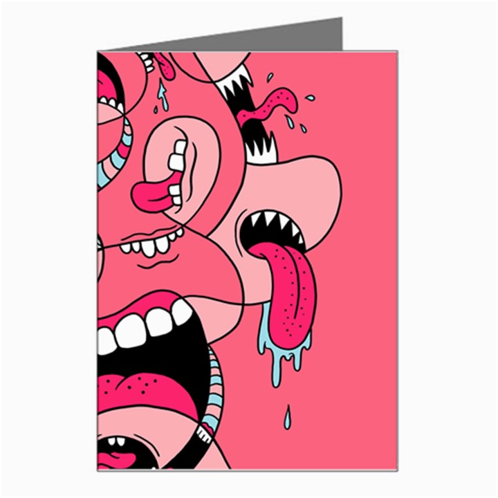 Big Mouth Worm Greeting Card