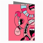 Big Mouth Worm Greeting Card Right