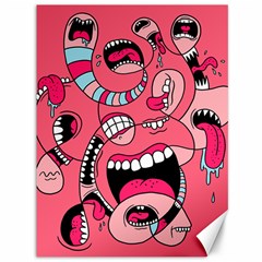 Big Mouth Worm Canvas 36  X 48  by Dutashop