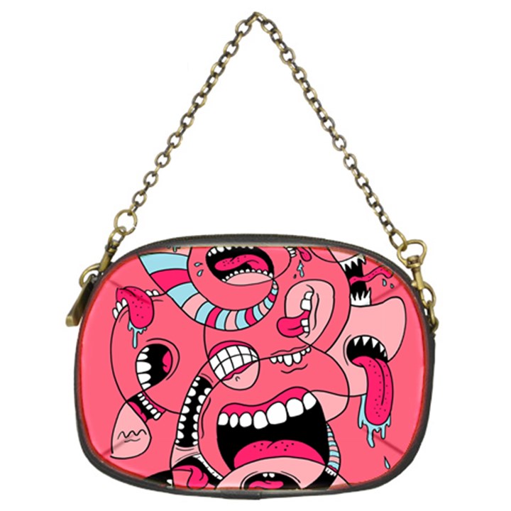 Big Mouth Worm Chain Purse (Two Sides)