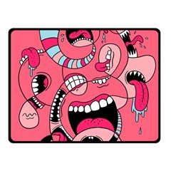 Big Mouth Worm Fleece Blanket (small) by Dutashop