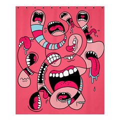 Big Mouth Worm Shower Curtain 60  X 72  (medium)  by Dutashop