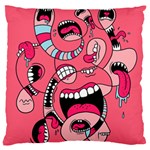 Big Mouth Worm Large Cushion Case (One Side) Front