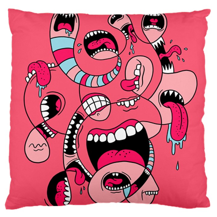 Big Mouth Worm Large Cushion Case (One Side)