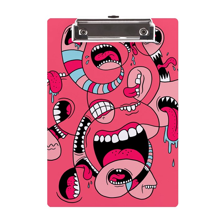 Big Mouth Worm A5 Acrylic Clipboard