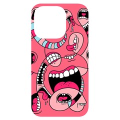 Big Mouth Worm Iphone 14 Pro Black Uv Print Case by Dutashop