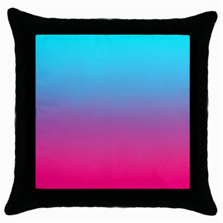 Blue Pink Purple Throw Pillow Case (Black)