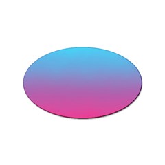 Blue Pink Purple Sticker (oval) by Dutashop