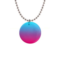 Blue Pink Purple 1  Button Necklace by Dutashop