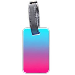 Blue Pink Purple Luggage Tag (one Side) by Dutashop