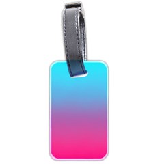 Blue Pink Purple Luggage Tag (two Sides) by Dutashop