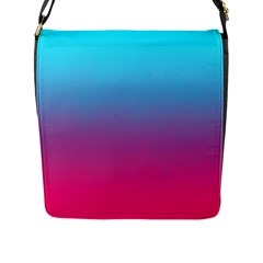 Blue Pink Purple Flap Closure Messenger Bag (l) by Dutashop