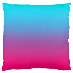 Blue Pink Purple Large Premium Plush Fleece Cushion Case (two Sides)