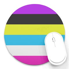 Bigender Flag Copy Round Mousepad by Dutashop