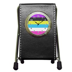 Bigender Flag Copy Pen Holder Desk Clock by Dutashop