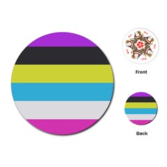 Bigender Flag Copy Playing Cards Single Design (round)