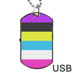 Bigender Flag Copy Dog Tag Usb Flash (one Side) by Dutashop