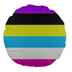 Bigender Flag Copy Large 18  Premium Round Cushions by Dutashop