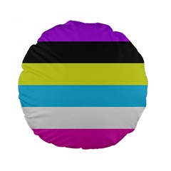 Bigender Flag Copy Standard 15  Premium Flano Round Cushions by Dutashop