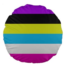 Bigender Flag Copy Large 18  Premium Flano Round Cushions by Dutashop