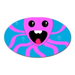 Bubble Octopus Copy Oval Magnet by Dutashop