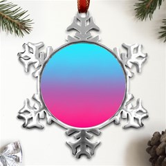 Blue Pink Purple Metal Small Snowflake Ornament