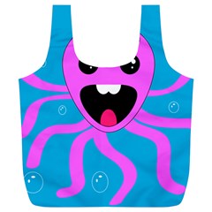 Bubble Octopus Copy Full Print Recycle Bag (xl) by Dutashop