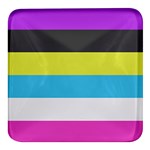 Bigender Flag Copy Square Glass Fridge Magnet (4 pack) Front