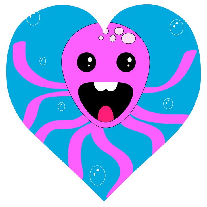 Bubble Octopus Copy Wooden Puzzle Heart