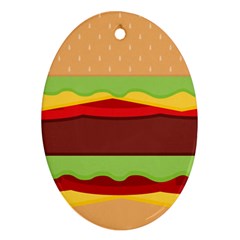 Cake Cute Burger Ornament (oval) by Dutashop