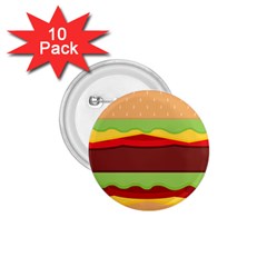 Cake Cute Burger 1 75  Buttons (10 Pack) by Dutashop