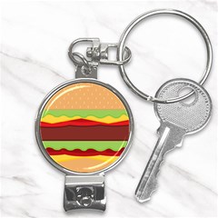 Cake Cute Burger Nail Clippers Key Chain by Dutashop