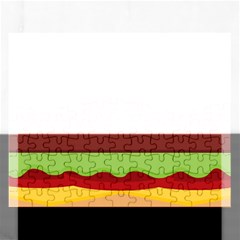 Cake Cute Burger Rectangular Jigsaw Puzzl by Dutashop