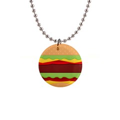 Cake Cute Burger 1  Button Necklace by Dutashop