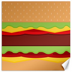 Cake Cute Burger Canvas 12  X 12  by Dutashop