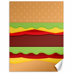 Cake Cute Burger Canvas 12  X 16  by Dutashop