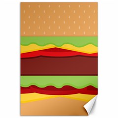 Cake Cute Burger Canvas 12  X 18 