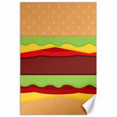 Cake Cute Burger Canvas 20  X 30  by Dutashop