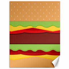 Cake Cute Burger Canvas 36  X 48  by Dutashop