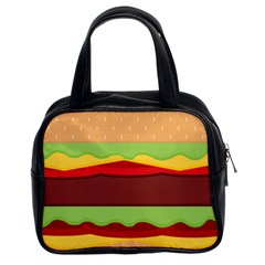 Cake Cute Burger Classic Handbag (two Sides) by Dutashop