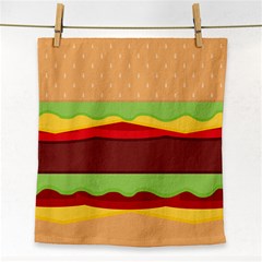 Cake Cute Burger Face Towel by Dutashop